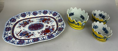 Lot 828 - A LARGE SPODE CEREAMIC PLATTER ALONG WITH...