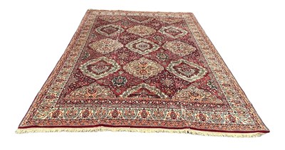 Lot 851 - A LARGE PERSIAN DESIGN WOOL CARPET, 


390cm x...