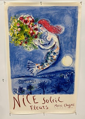 Lot 1 - MARK CHAGALL: 'NICE SOLEIL' POSTER, 1962,...