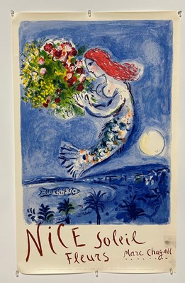 Lot 2 - MARK CHAGALL: 'NICE SOLEIL' POSTER, 1962,...