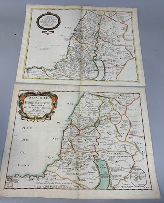 Lot 20 - HOLY LAND: NICHOLAS SANSON: TWO HAND COLOURED...