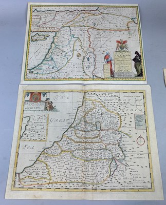 Lot 22 - EDWARD WELLS (1667-1727): A HAND COLOURED MAP...