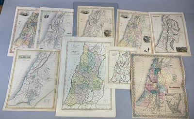 Lot 27 - HOLY LAND: VARIOUS COLOURED MAPS 19TH CENTURY...