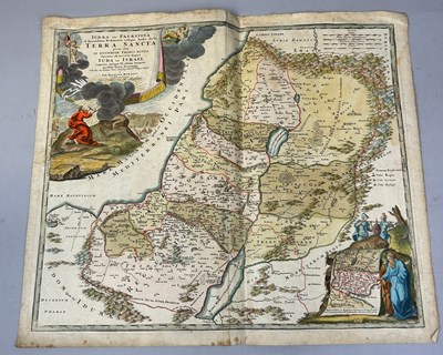 Lot 36 - HOLY LAND: FOUR HAND COLOURED MAPS TO INCLUDE...