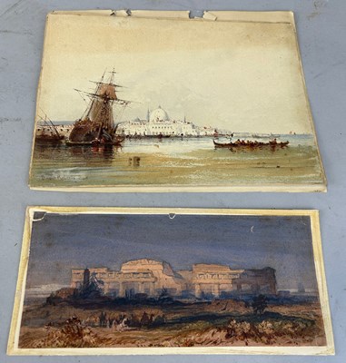 Lot 56 - AFTER DAVID ROBERTS RA: TWO WATERCOLOUR...