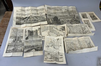 Lot 57 - A COLLECTION OF FOLDED ENGRAVINGS AND MAPS TO...