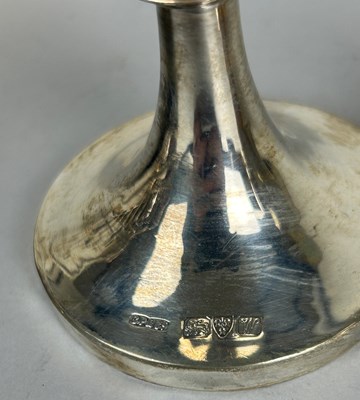 Lot 94 - A SILVER TROPHY CUP ALONG WITH A PAIR OF SALTS,...