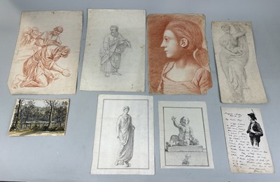 Lot 546 - A COLLECTION OF EIGHT DRAWINGS, MOSTLY OLD MASTER STYLE SOME POSSIBLY 18TH CENTURY