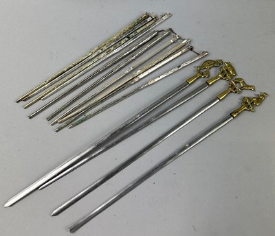 Lot 124 - A COLLECTION OF SILVERED METAL CHOPSTICKS