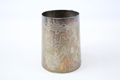 Lot 127 - 925 STERLING SILVER CHRISTENING CUP,

106gms