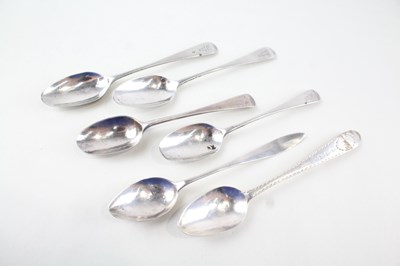 Lot 141 - 6X 925 STERLING SILVER SPOONS INC GEORGIAN,...