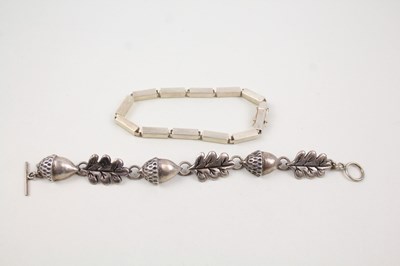 Lot 224 - COLLECTION OF STERLING SILVER BRACELETS INC....