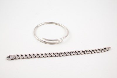 Lot 225 - COLLECTION OF STERLING SILVER BRACELETS INC....