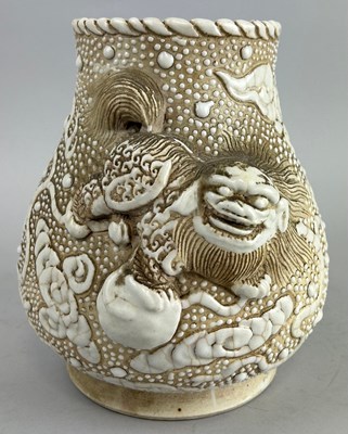 Lot 272 - A CHINESE BISQUE PORCELAIN VASE, 

22cm x 18cm