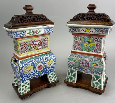 Lot 273 - A PAIR OF 19TH CENTURY CHINESE INCENSE BURNERS...