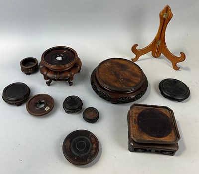 Lot 280 - A COLLECTION OF CHINESE WOODEN STANDS TO...