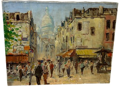 Lot 309 - FRENCH SCHOOL: AN OIL PAINTING ON CANVAS...