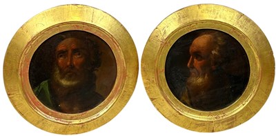 Lot 315 - A PAIR OF ANTIQUE OIL PAINTINGS IN GILT WOOD...