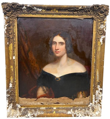 Lot 325 - A VICTORIAN PORTRAIT OF A LADY, 

Label to...