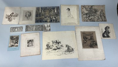 Lot 552 - A COLLECTION 12 PRINTS AND ENGRAVINGS TO INCLUDE OLD MASTERS (12)