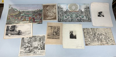 Lot 553 - A COLLECTION OF ENGRAVINGS AND PRINTS, MOSTLY OLD MASTERS (9)