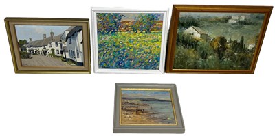 Lot 388 - A GROUP OF FOUR OIL PAINTINGS, 

Each framed...