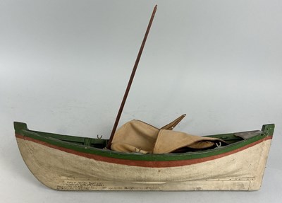 Lot 488 - A COPY OF THE FISHING BOAT USED BY THE NATIVES OF TRISTAN DA CUNAH MADE ON THE ISLAND BY GORDON GLASS, DESCENDENT OF WILLIAM GLASS, FOUNDER OF THE SETTLEMENT