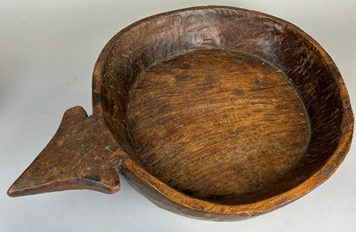 Lot 466 - A LARGE ANTIQUE TREEN BOWL, 

60cm x 44cm