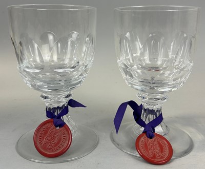 Lot 476 - A PAIR OF WILLIAM YEOWARD CRYSTAL GOBLETS,...