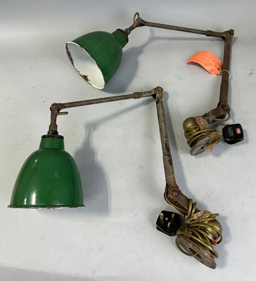 Lot 491 - A PAIR OF FRENCH ANGLEPOISE WALL LAMPS, 

95cm...