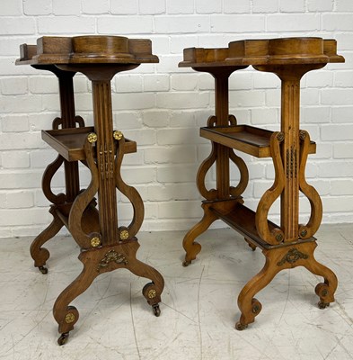 Lot 515 - A NEAR PAIR OF ANTIQUE 'TRICOTEUSE' TABLES...