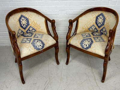 Lot 517 - A PAIR OF 'SWAN' BERGERES,

Each with swan...