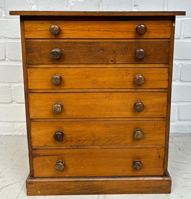 Lot 535 - A COLLECTOR'S CABINET WITH SIX GRADUATED...