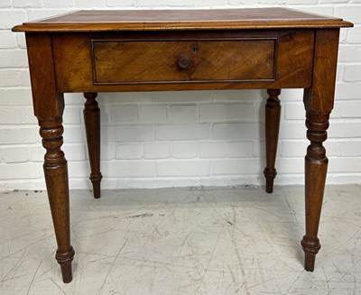 Lot 540 - AN ANTIQUE DESK WITH SINGLE DRAWER,

79cm x...