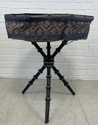 Lot 568 - AN AESTHETIC MOVEMENT GYPSY TABLE WITH REEDED...