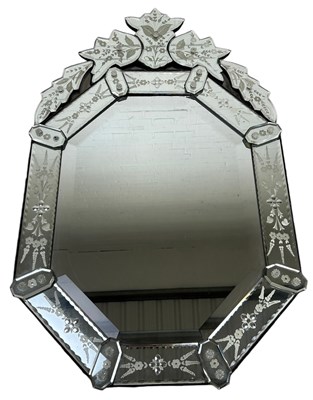 Lot 604 - A MODERN VENETIAN WALL MIRROR, 

81cm x 51cm