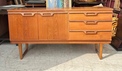 Lot 615 - A CHROMER TEAK MID CENTURY SIDEBOARD, 

144cm...