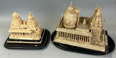 Lot 632 - TWO INDIAN SCULPTURES (AF) ON DOME BASES,...