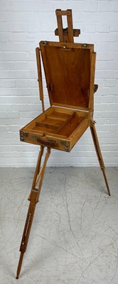 Lot 635 - A GOOD SIZED FOLDING ARTIST'S EASEL BY REEVES,...