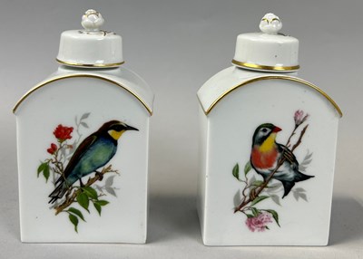 Lot 641 - A PAIR OF WEST-GERMAN PORCELAIN TEA CADDYS BY...