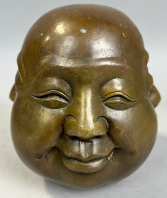 Lot 642 - A BRONZE 'FOUR FACES OF BUDDHA', 

14cm x 12cm