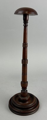 Lot 649 - A GEORGIAN MAHOGANY WIG STAND, 

33cm H