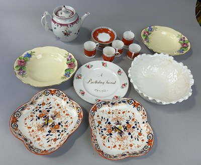 Lot 665 - A COLLECTION OF ENGLISH CHINA TO INCLUDE...