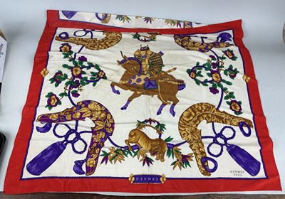 Lot 694 - A HERMES PARIS SILK SCARF