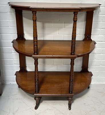 Lot 1121 - A 19TH CENTURY MAHOGANY WHATNOT