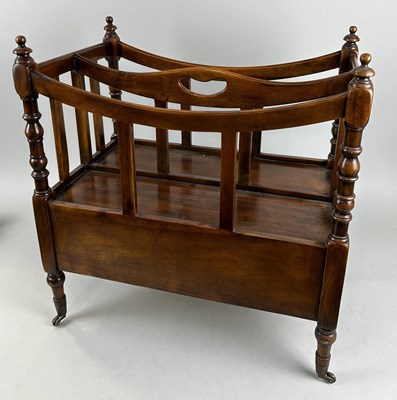 Lot 1124 - A MAHOGANY CANTERBURY