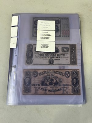 Lot 721 - A COLLECTION OF AMERICAN BANK NOTES ALONG WITH...