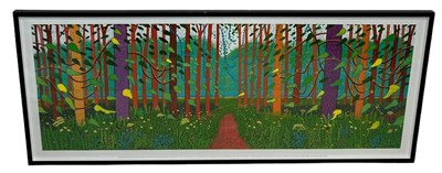 Lot 726 - AFTER DAVID HOCKNEY: 'THE ARRIVAL OF SPRING IN...