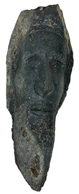 Lot 733 - A LARGE AFRICAN STONE HEAD, 

59cm L