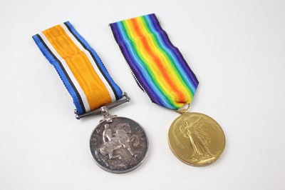 Lot 743 - WW1 MEDAL PAIR M2-149687 PTE A.J. BIBBS ASC X2